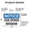 Signmission Use Other Window, 14 in W x Rectangle, Plastic OS-2PACK-NS-P-1014-L-16790 - alternate 3